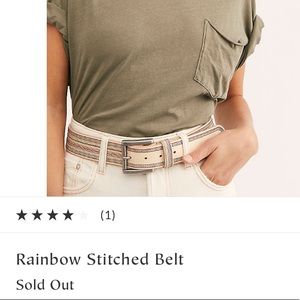 Free People Rainbow Stitched Belt